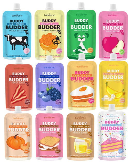12pk Variety Squeeze Pack - 100% Natural Dog Peanut Butter Fursace Luxury Dog Plush Toy - Red Squeaky | Cookies Wagging Friends Boutique Cookies Wagging Friends Boutique