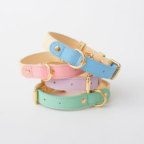 2-Tone Leather Dog Collar – Adjustable & Stylish Pet Walking Accessories Fursace Luxury Dog Plush Toy - Blue Red Squeaky | Cookies Wagging Friends Boutique Cookies Wagging Friends Boutique