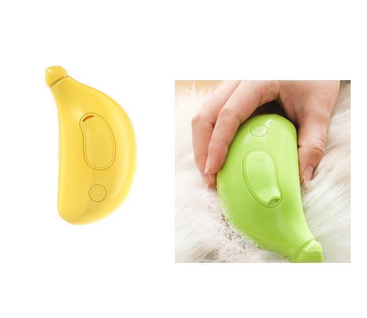 3-in-1 pet steam brush, handheld grooming comb for cats and dogs, yellow