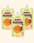 Beehive Buzz Buddy Budder Bundle (Trio 4oz Squeeze Packs) - 100% all natural dog peanut butter, Made in USA