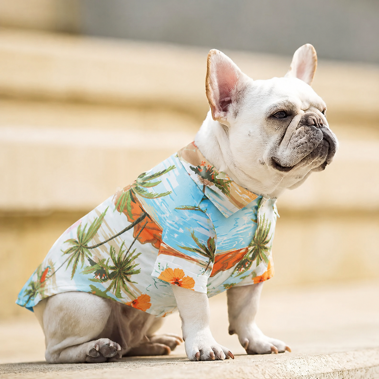 Tropical Hawaiian Dog Beach Shirt