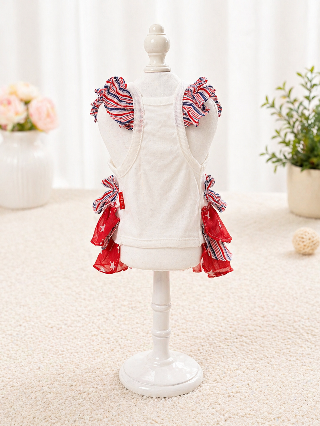 USA Flag Patriotic Dog Dress for 4th of July