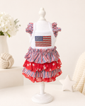 USA Flag Patriotic Dog Dress for 4th of July