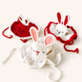 Handmade Crochet Bunny Ear Dog Hat – Cute Rabbit Bonnet for Small Dogs & Cats Easter Photo Costume