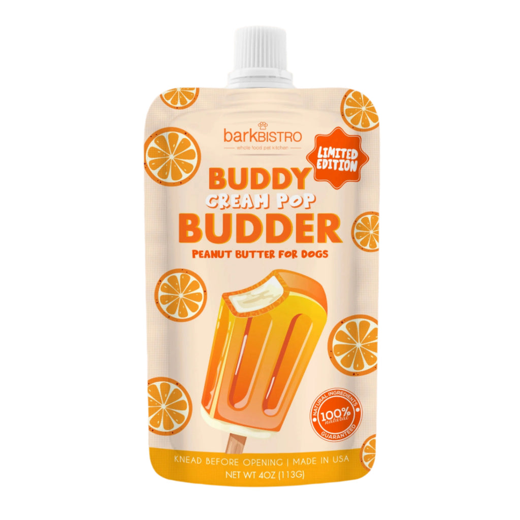 LIMITED EDITON Orange Cream Pop Buddy Budder - 100% All Natural Dog Peanut Butter