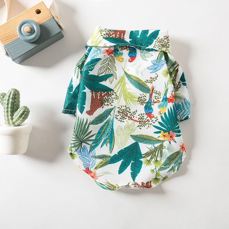 Tropical Hawaiian Dog Beach Shirt