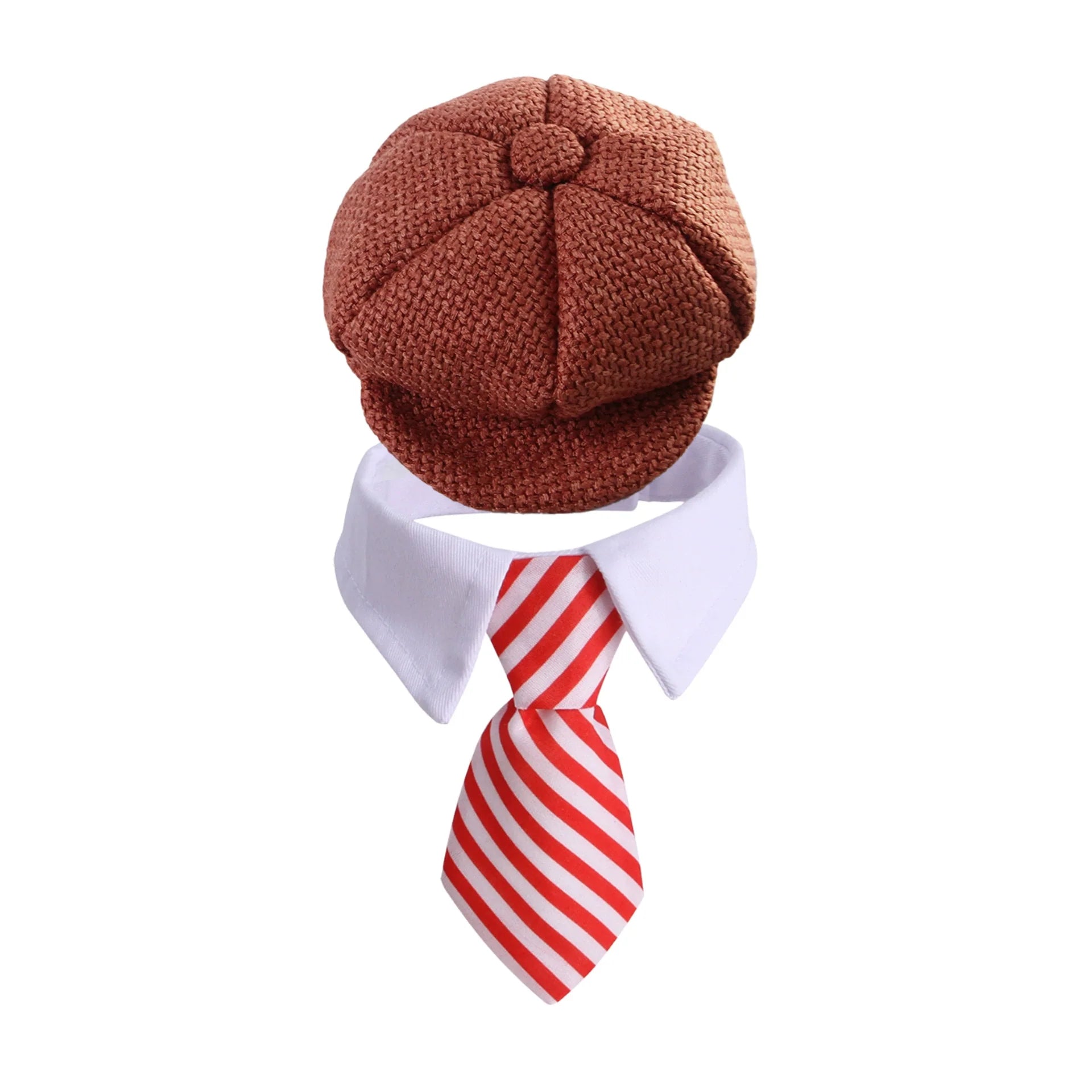 Vintage Flat Cap & Tie Set for Dogs and Cats Gentleman Pet Costume Accessories