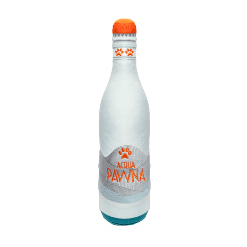 Acqua Pawna Bottle Plush Squeak Dog Toy Fursace Luxury Dog Plush Toy - Red Squeaky | Cookies Wagging Friends Boutique Cookies Wagging Friends Boutique