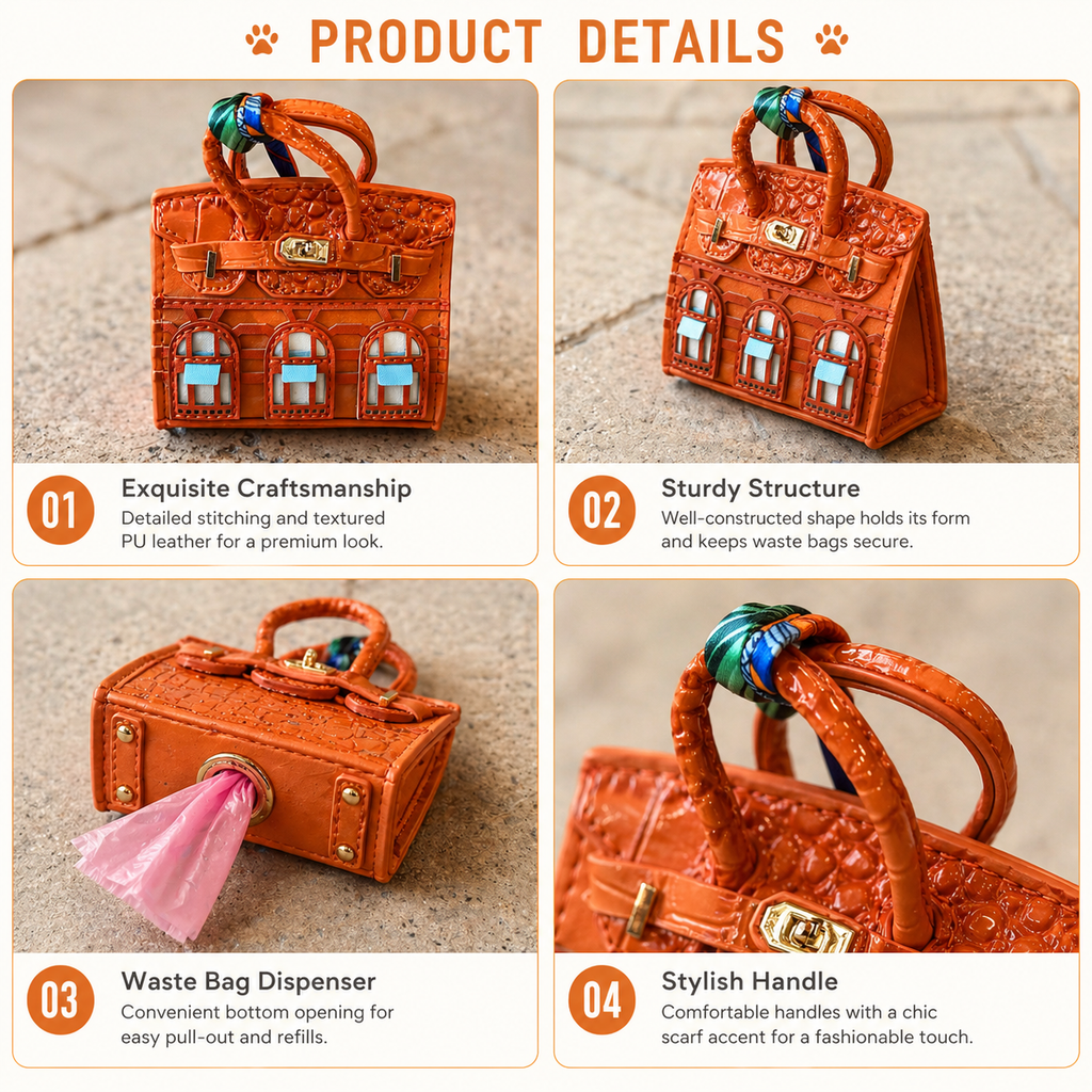 Boutique Dog Poop Bag Holder – Boutique Waste Bag Dispenser Clip-On