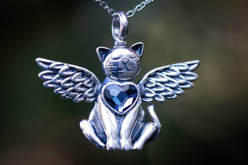 Angelic Cat Keepsake Urn Fursace Luxury Dog Plush Toy - Red Squeaky | Cookies Wagging Friends Boutique Cookies Wagging Friends Boutique