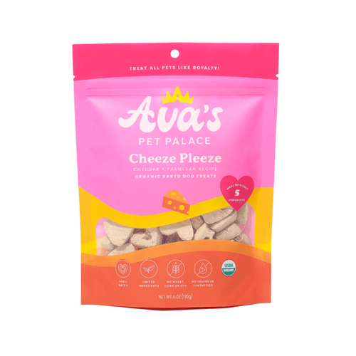 Ava's Pet Palace Organic Baked Dog Treats - Cheeze Pleeze (6 oz) / 2-Pack Fursace Luxury Dog Plush Toy - Red Squeaky | Cookies Wagging Friends Boutique Cookies Wagging Friends Boutique