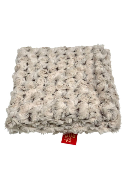 Blanket, Two Tone Rosebud Ivory/Brown Fursace Luxury Dog Plush Toy - S Red Squeaky | Cookies Wagging Friends Boutique Cookies Wagging Friends Boutique