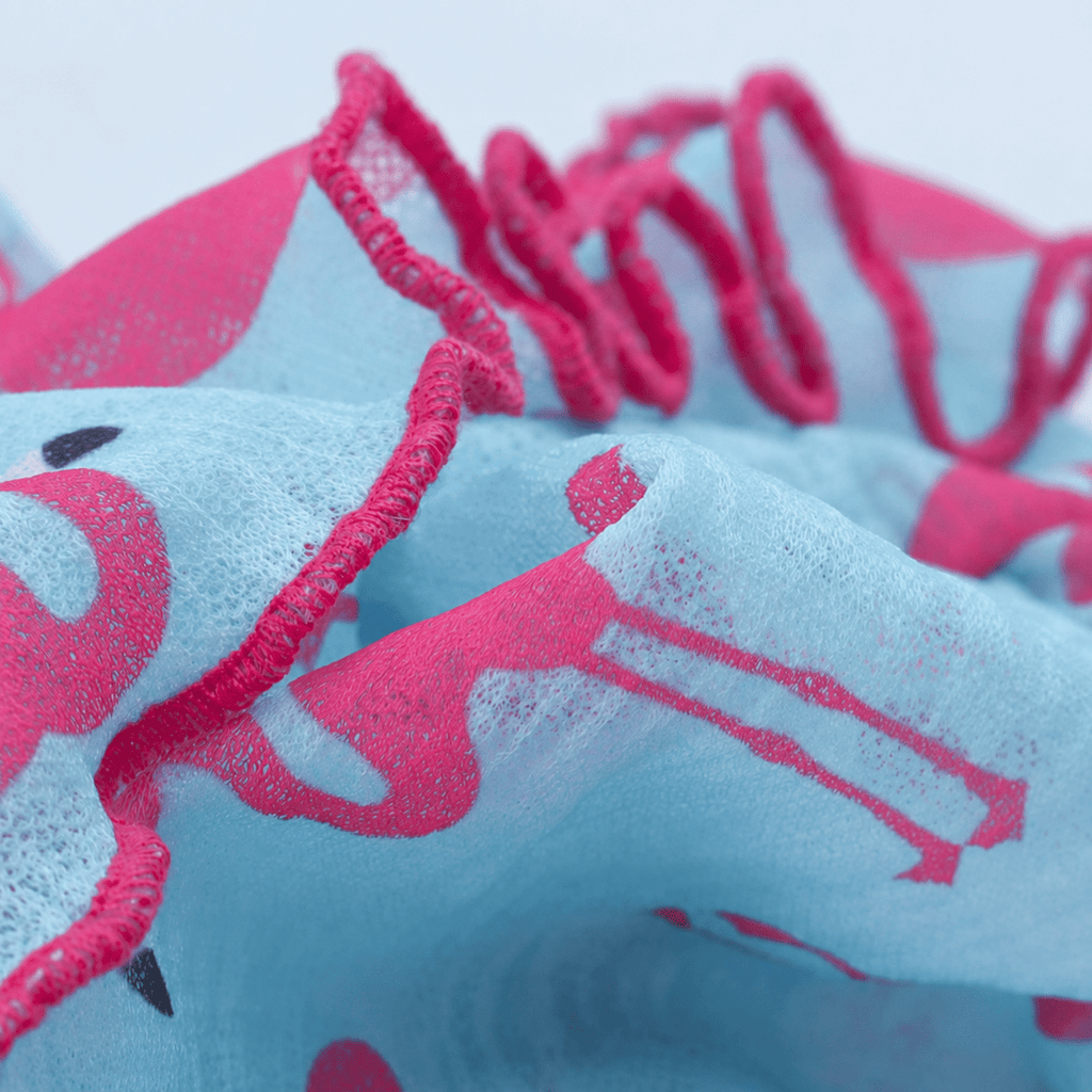 Blue Flamingo Ruffle Dog Dress Fursace Luxury Dog Plush Toy - M Red Squeaky | Cookies Wagging Friends Boutique Cookies Wagging Friends Boutique