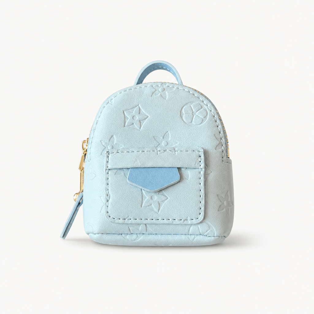 Boutique Mini Backpack Dog Waste Bag Holder – Boutique Pet Poop Bag Dispenser Purse with Front Pocket Design Fursace Luxury Dog Plush Toy - blue Red Squeaky | Cookies Wagging Friends Boutique Cookies Wagging Friends Boutique