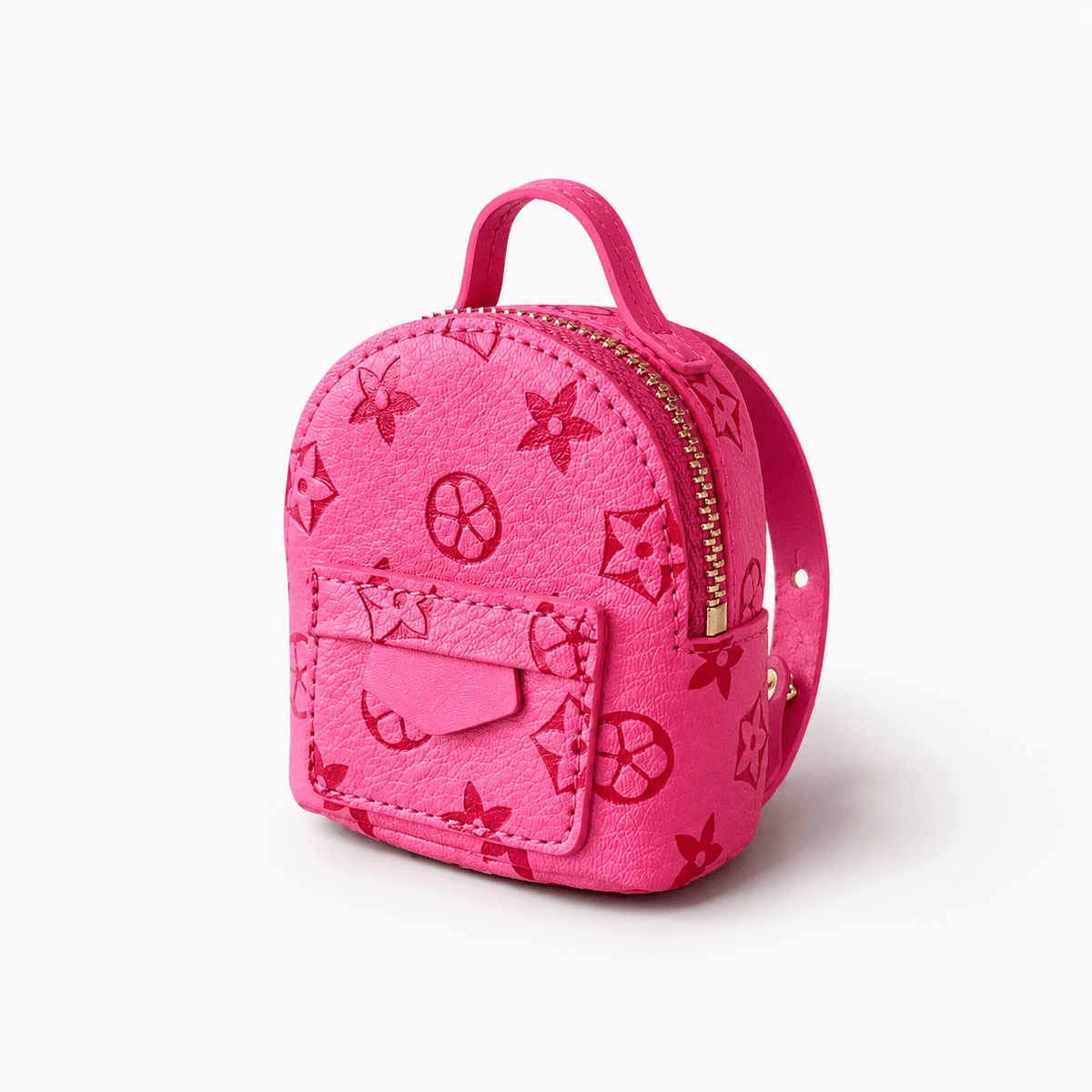Boutique Mini Backpack Dog Waste Bag Holder – Boutique Pet Poop Bag Dispenser Purse with Front Pocket Design Fursace Luxury Dog Plush Toy - hot pink Red Squeaky | Cookies Wagging Friends Boutique Cookies Wagging Friends Boutique
