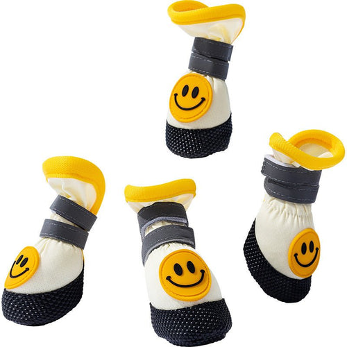 Breathable Smile Dog Shoes with Anti-Slip Soles & Reflective Straps (Set of 4) Fursace Luxury Dog Plush Toy - 1 Red Squeaky | Cookies Wagging Friends Boutique Cookies Wagging Friends Boutique