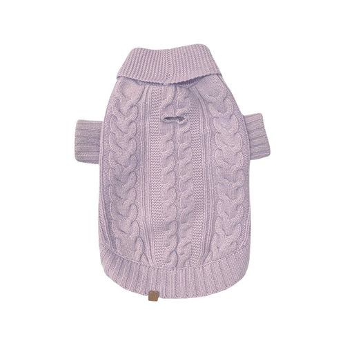 Brooklyn Cashmere Cardigan, Soft lilac Fursace Luxury Dog Plush Toy - XS Red Squeaky | Cookies Wagging Friends Boutique Cookies Wagging Friends Boutique