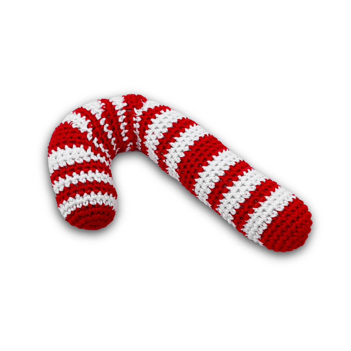 Candy Cane Crochet Toy Fursace Luxury Dog Plush Toy - Red Squeaky | Cookies Wagging Friends Boutique Cookies Wagging Friends Boutique