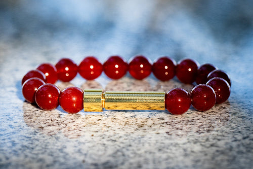 Carnelian Cremation Bracelet for Hair Fur or Ash Fursace Luxury Dog Plush Toy - Silver Red Squeaky | Cookies Wagging Friends Boutique Cookies Wagging Friends Boutique
