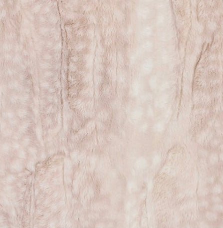 Square blanket fabric close-up, pale cream with subtle rosewater swirl texture