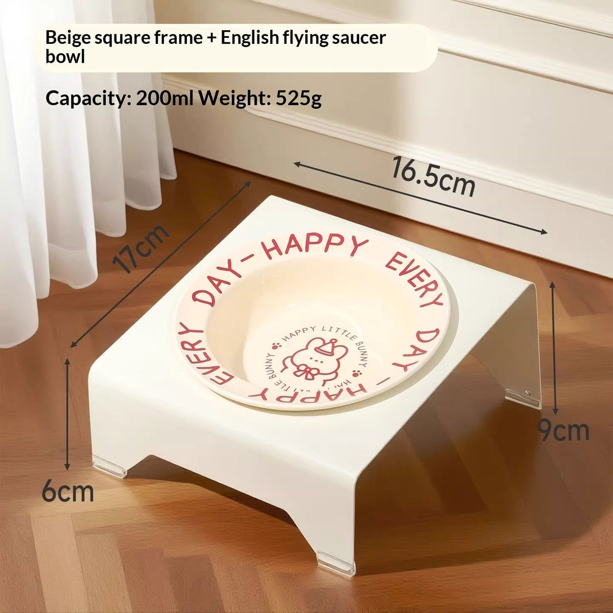 Ceramic Cat Food Cat Magnetic High-legged Cat Bowl Stand Cat Food Bowl Cervical Spine Protection Dog Bowl Fursace Luxury Dog Plush Toy - Beige Square Rack Red Squeaky | Cookies Wagging Friends Boutique Cookies Wagging Friends Boutique