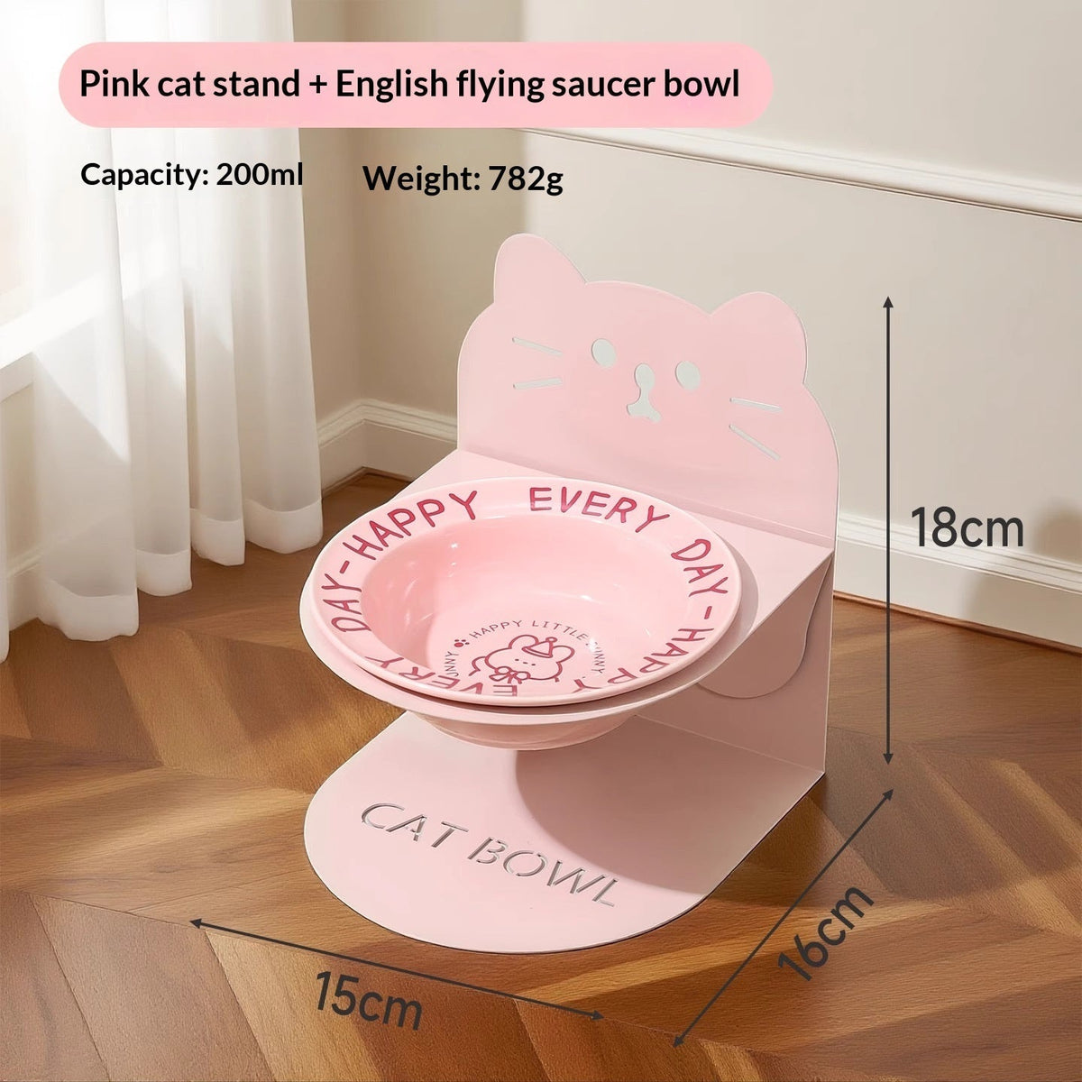 Ceramic Cat Food Cat Magnetic High-legged Cat Bowl Stand Cat Food Bowl Cervical Spine Protection Dog Bowl Fursace Luxury Dog Plush Toy - PInk Cat Magnetic Rack Red Squeaky | Cookies Wagging Friends Boutique Cookies Wagging Friends Boutique