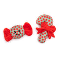 Christmas Holiday Sweet Treats Plush Cat Toy Set - 2 Pc Fursace Luxury Dog Plush Toy - Red Squeaky | Cookies Wagging Friends Boutique Cookies Wagging Friends Boutique