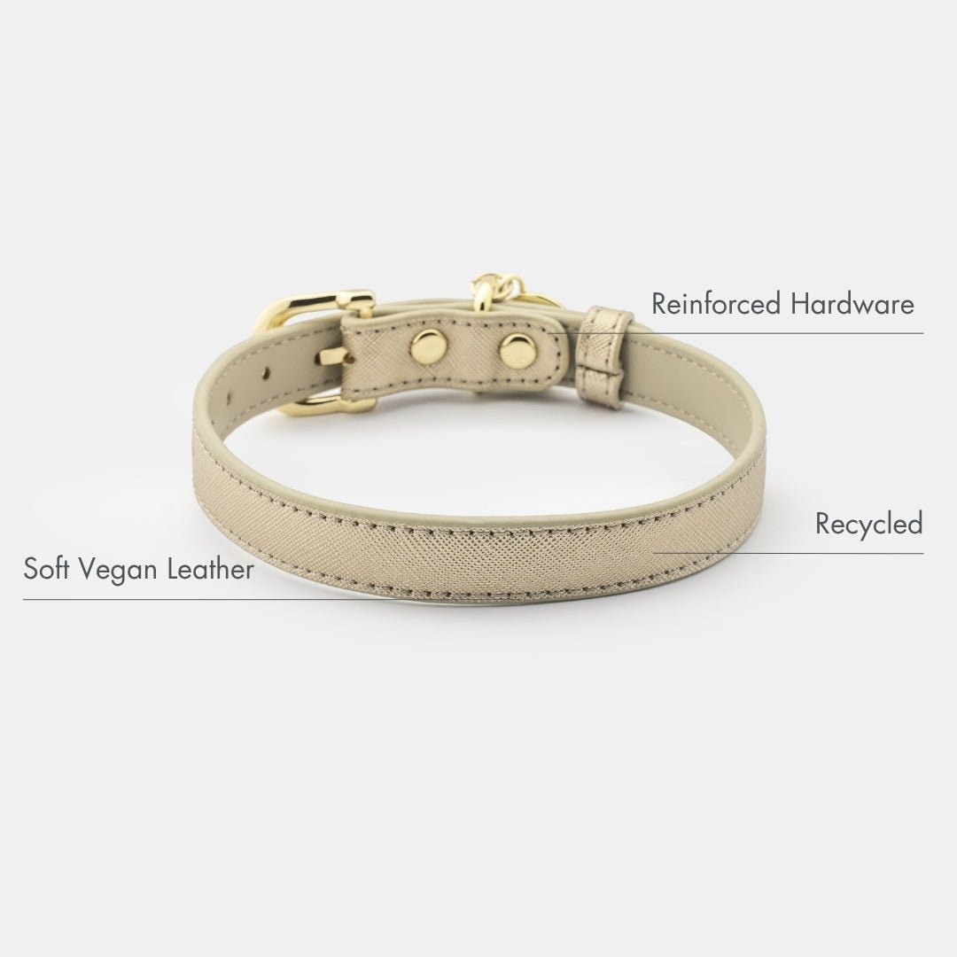 Eco-Friendly Vegan Leather Dog Collars - Stylish and Comfortable