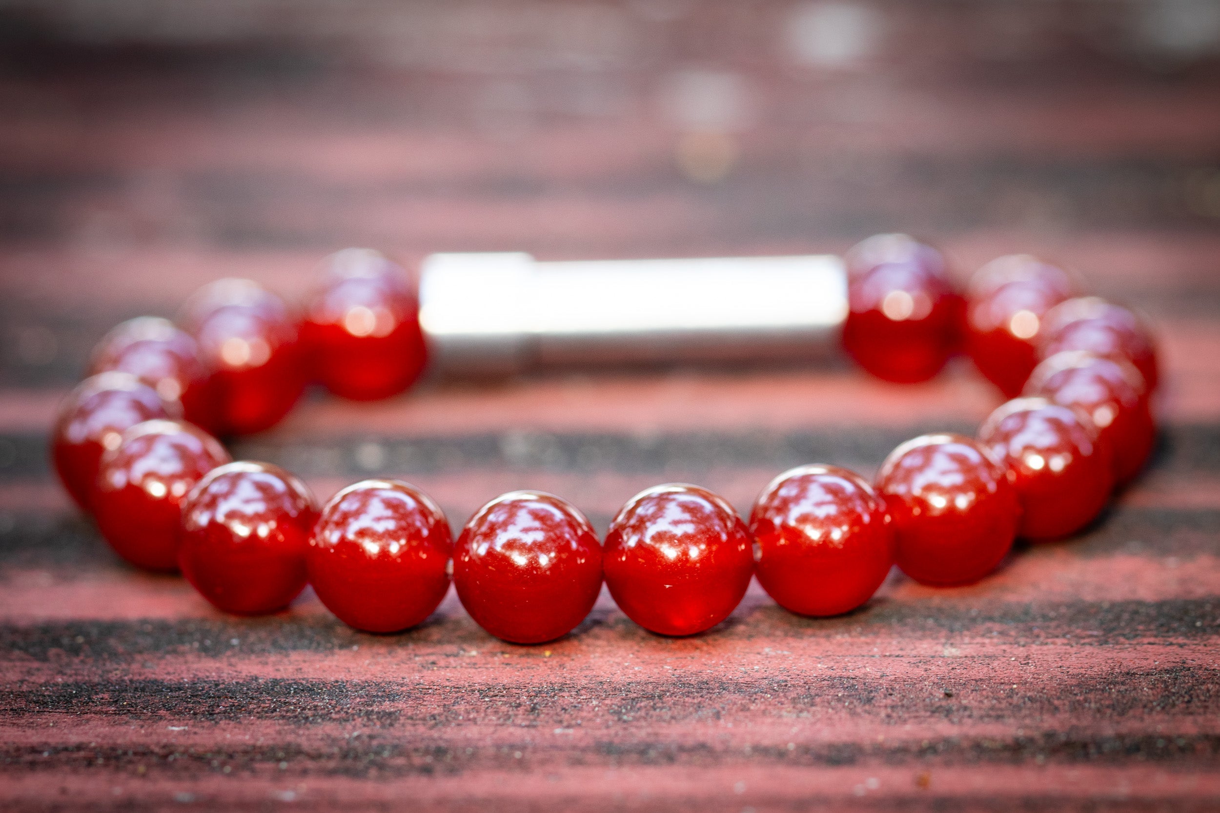 Carnelian Cremation Bracelet for Hair Fur or Ash
