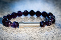 Faceted Amethyst Cremation Bracelet for Hair Fur or Ash