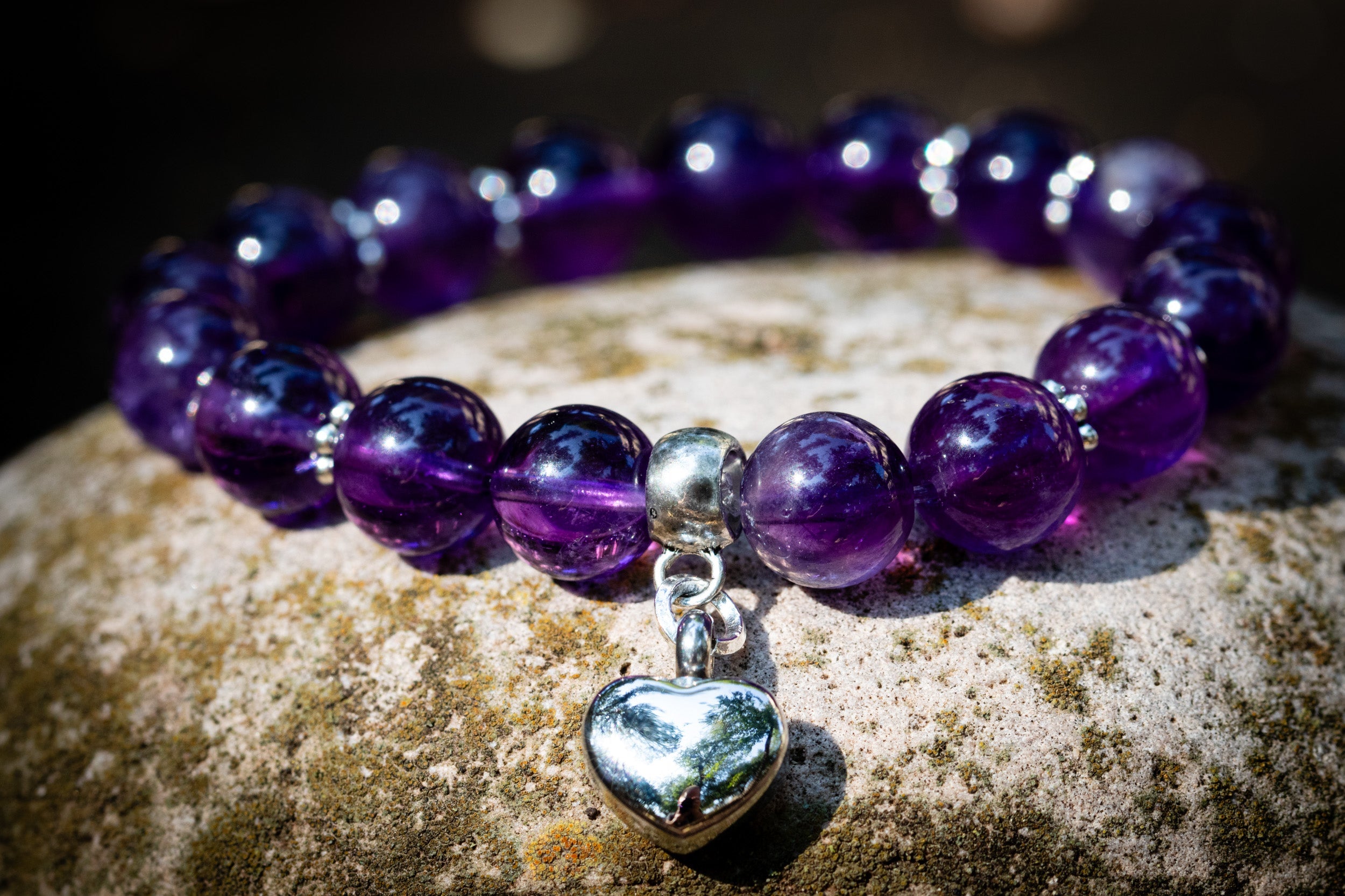 *New* Dark Amethyst Keepsake Heart Bracelet