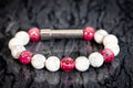 Howlite and Flower Bead Healing Bracelet for Hair Fur or Ash