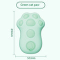 Green cat paw-shaped electric comb size graphic, 57 mm by 69 mm
