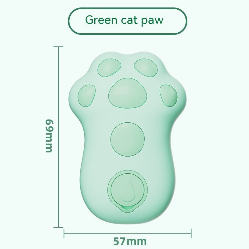 Green cat paw-shaped electric comb size graphic, 57 mm by 69 mm