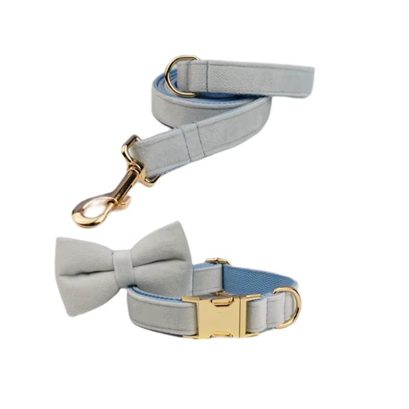 Personalized Light Blue Velvet Classic Set
