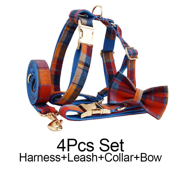 Personalized Midnight Copper Plaid Classic Set