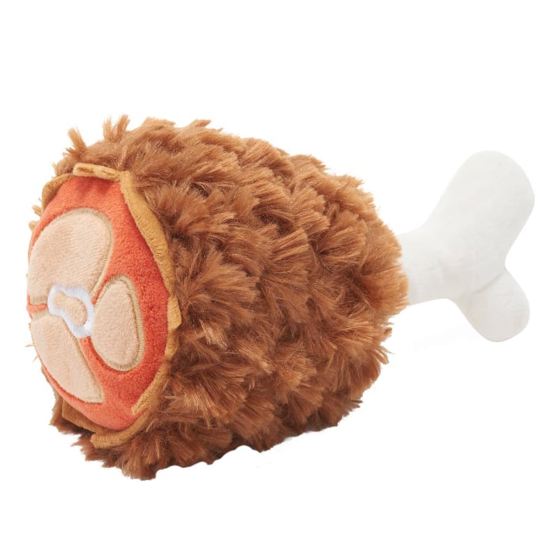 Fall Season Tavern Turkey Leg Plush Squeak Dog Toy Fursace Luxury Dog Plush Toy - Red Squeaky | Cookies Wagging Friends Boutique Cookies Wagging Friends Boutique