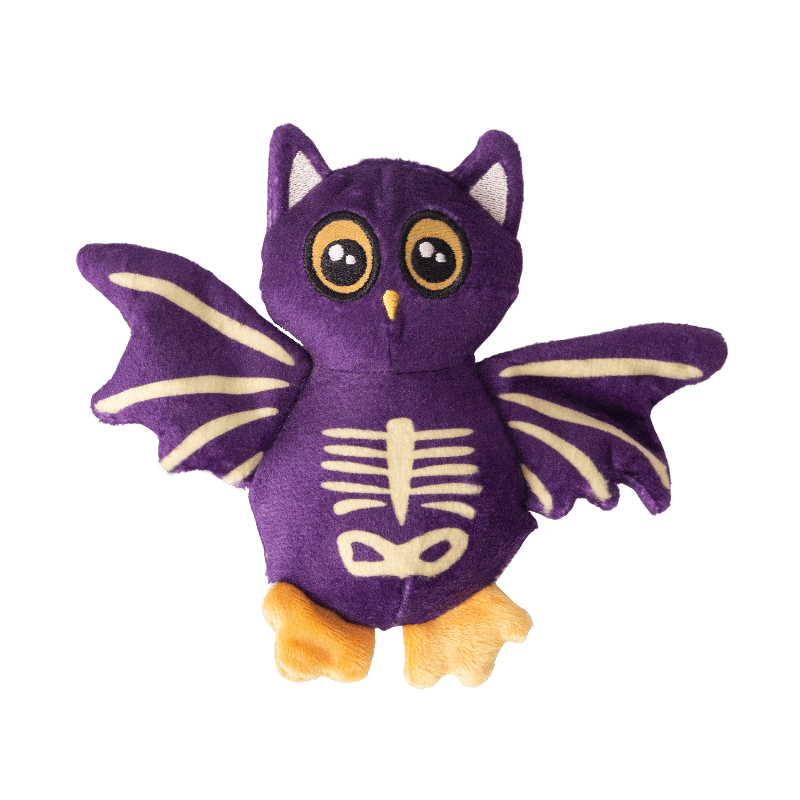 Halloween Baby Skel-E-Bat Purple Plush Squeak Dog Toy Fursace Luxury Dog Plush Toy - Red Squeaky | Cookies Wagging Friends Boutique Cookies Wagging Friends Boutique