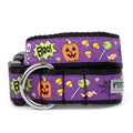 Halloween Fright Night Purple Dog Collar Fursace Luxury Dog Plush Toy - XS Red Squeaky | Cookies Wagging Friends Boutique Cookies Wagging Friends Boutique