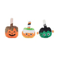 Halloween "No Tricks, Just Treats" Plush Squeak Dog Toy Set - 3 pc Fursace Luxury Dog Plush Toy - Red Squeaky | Cookies Wagging Friends Boutique Cookies Wagging Friends Boutique