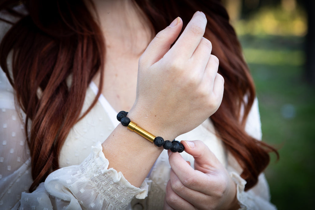 Lava Stone Healing Bracelet for Fur or Ash