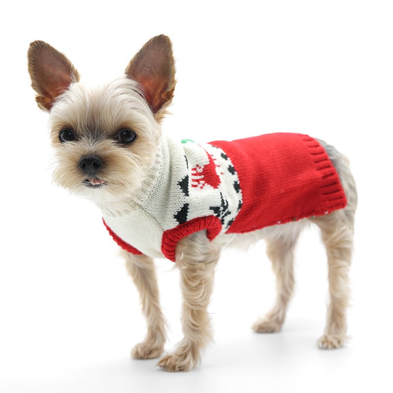 Jolly Sweater Fursace Luxury Dog Plush Toy - Red Red Squeaky | Cookies Wagging Friends Boutique Cookies Wagging Friends Boutique