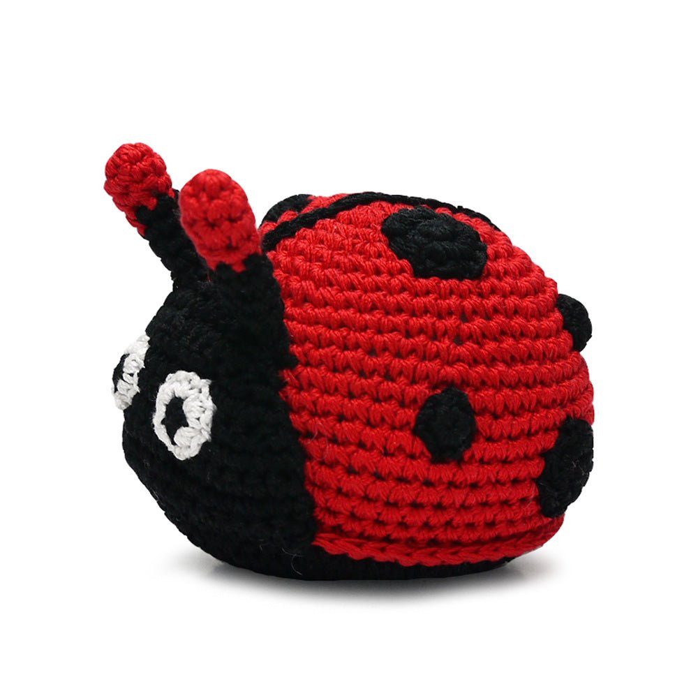 Ladybug Crochet Toy Fursace Luxury Dog Plush Toy - Red Squeaky | Cookies Wagging Friends Boutique Cookies Wagging Friends Boutique