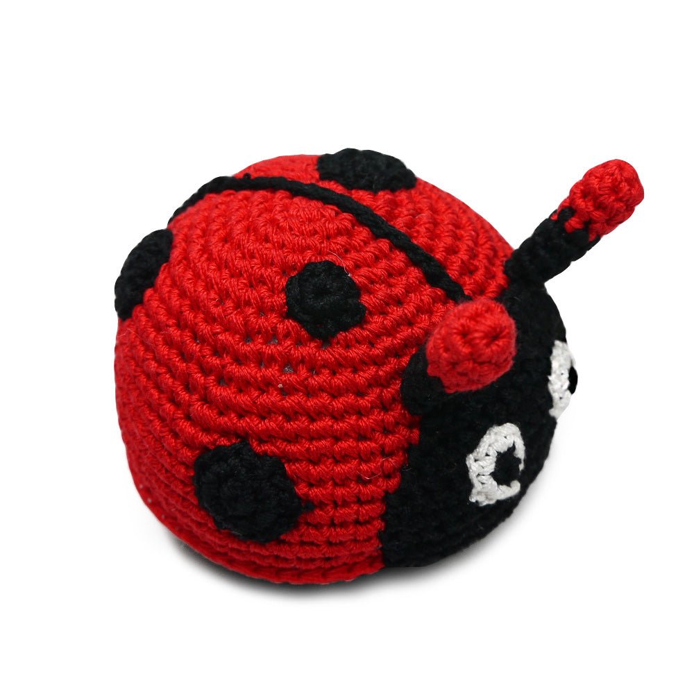 Ladybug Crochet Toy Fursace Luxury Dog Plush Toy - Red Squeaky | Cookies Wagging Friends Boutique Cookies Wagging Friends Boutique