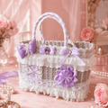 Luxury Lavender Lace Wicker Pet Carrier Basket for Small Dogs & Cats Fursace Luxury Dog Plush Toy - Red Squeaky | Cookies Wagging Friends Boutique Cookies Wagging Friends Boutique
