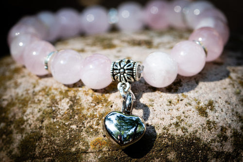 *New* Rose Quartz Keepsake Heart Bracelet Fursace Luxury Dog Plush Toy - Silver Red Squeaky | Cookies Wagging Friends Boutique Cookies Wagging Friends Boutique