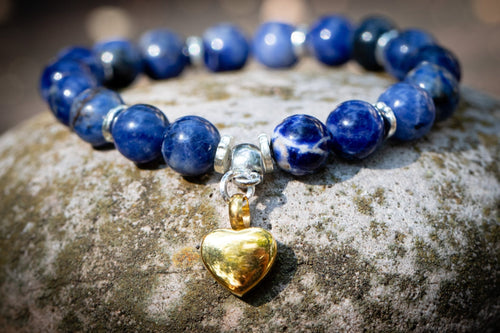 *New* Sodalite Keepsake Urn Heart Bracelet Fursace Luxury Dog Plush Toy - Silver Red Squeaky | Cookies Wagging Friends Boutique Cookies Wagging Friends Boutique