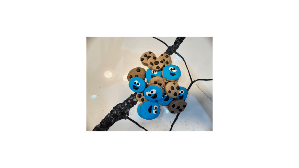 Organic Peanut Butter Cookie Monster 🐾🍪💙 Fursace Luxury Dog Plush Toy - Red Squeaky | Cookies Wagging Friends Boutique Cookies Wagging Friends Boutique