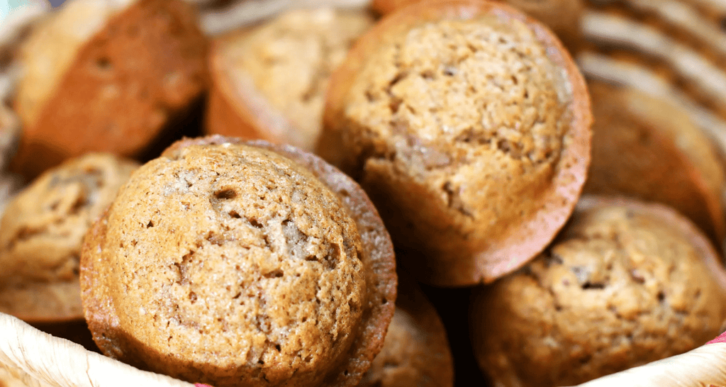 Dog sweet potato muffins, golden-brown baked rounds