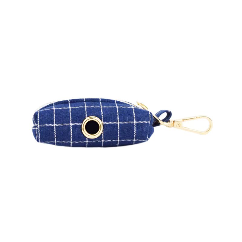 Personalized Plaid Dark Blue Classic Set Fursace Luxury Dog Plush Toy - Poop Bag Red Squeaky | Cookies Wagging Friends Boutique Cookies Wagging Friends Boutique